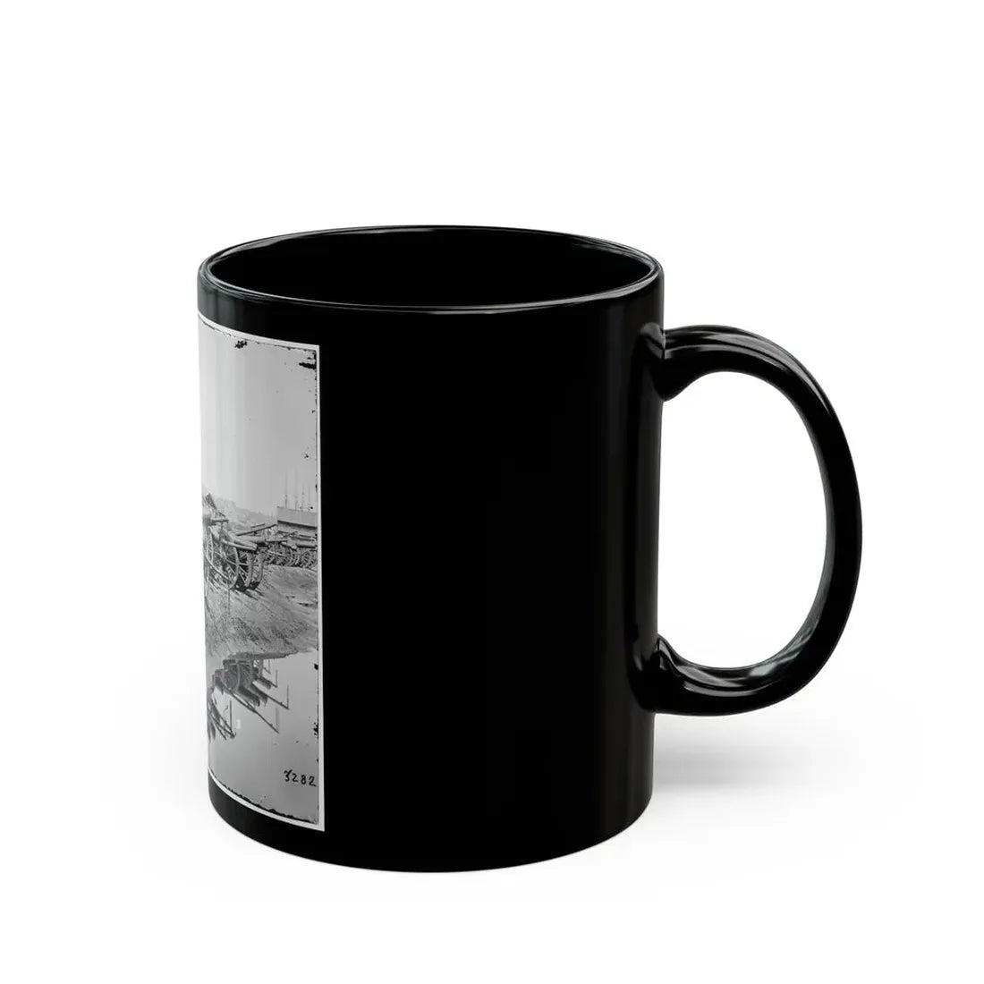Richmond, Va. Captured Siege Guns At Rocketts; Different View (U.S. Civil War) Black Coffee Mug - Go Mug Yourself