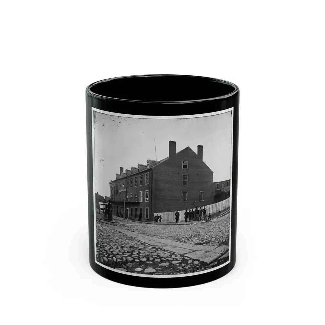 Richmond, Va. Castle Thunder, Cary Street (U.S. Civil War) Black Coffee Mug 11oz - Go Mug Yourself