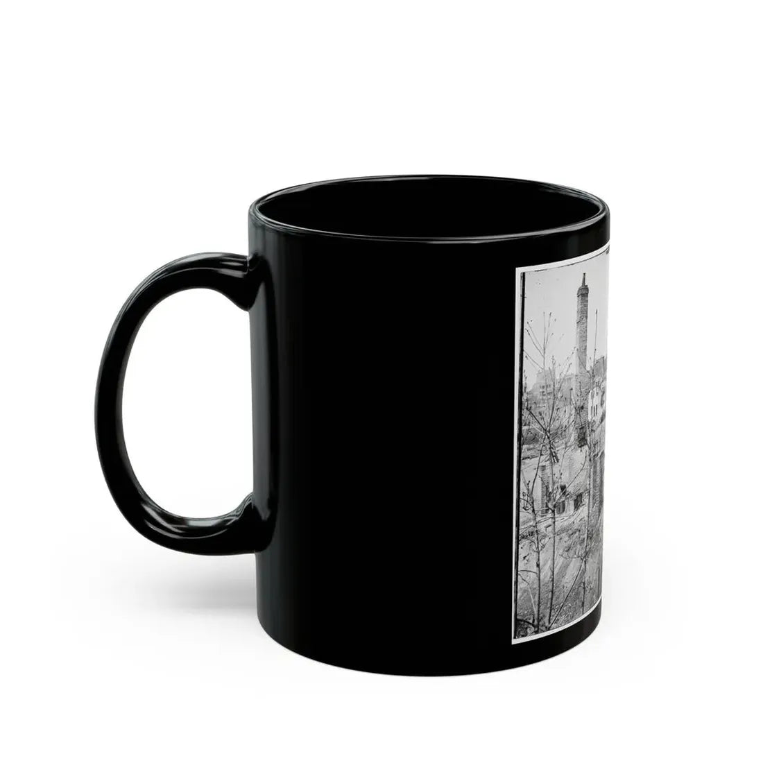Richmond, Va. Chimneys Standing In The Burned District (U.S. Civil War) Black Coffee Mug - Go Mug Yourself