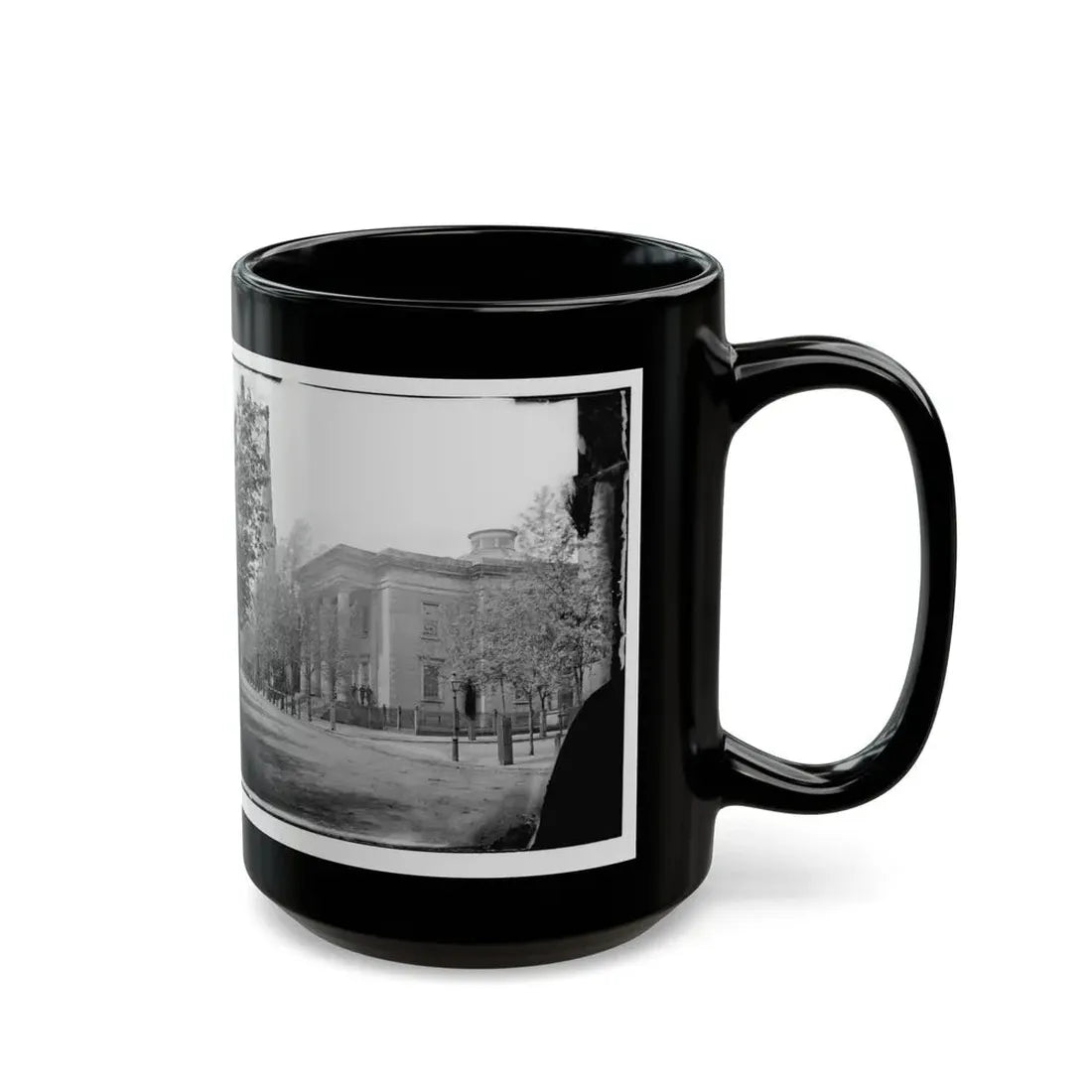 Richmond, Va. City Hall; Sycamore Church Beyond (Capitol Street) (U.S. Civil War) Black Coffee Mug - Go Mug Yourself