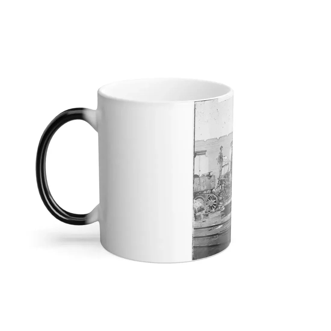 Richmond, Va. Crippled Locomotive, Richmond & Petersburg Railroad Depot (U.S. Civil War) Color Changing Coffee Mug 11oz - Go Mug Yourself