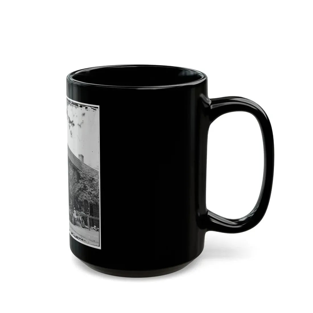 Richmond, Va. Crowd Before Headquarters Of The U.S. Christian Commission (U.S. Civil War) Black Coffee Mug - Go Mug Yourself