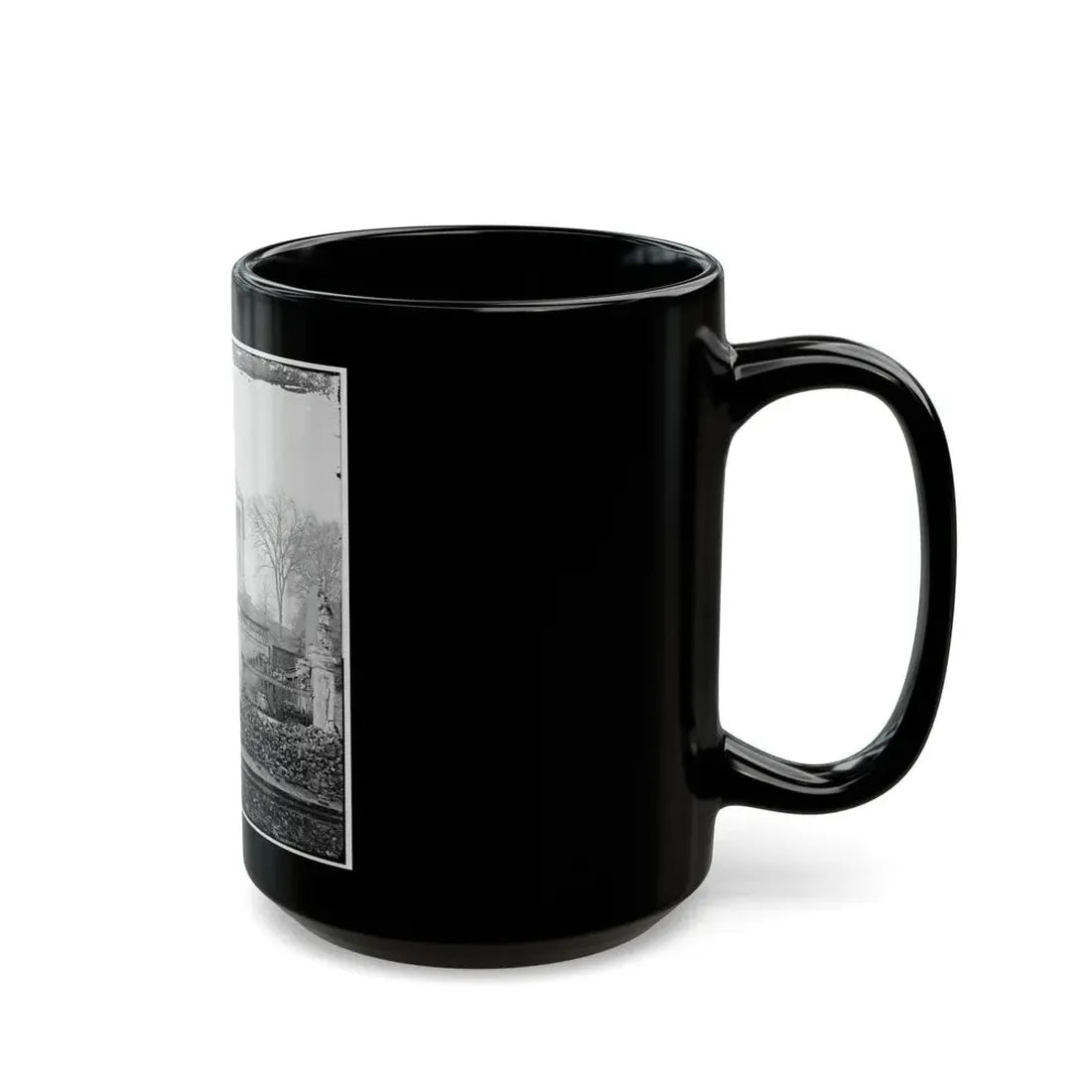 Richmond, Va. Custom House (Left) And Capitol (Center); Rubble In Street (U.S. Civil War) Black Coffee Mug - Go Mug Yourself