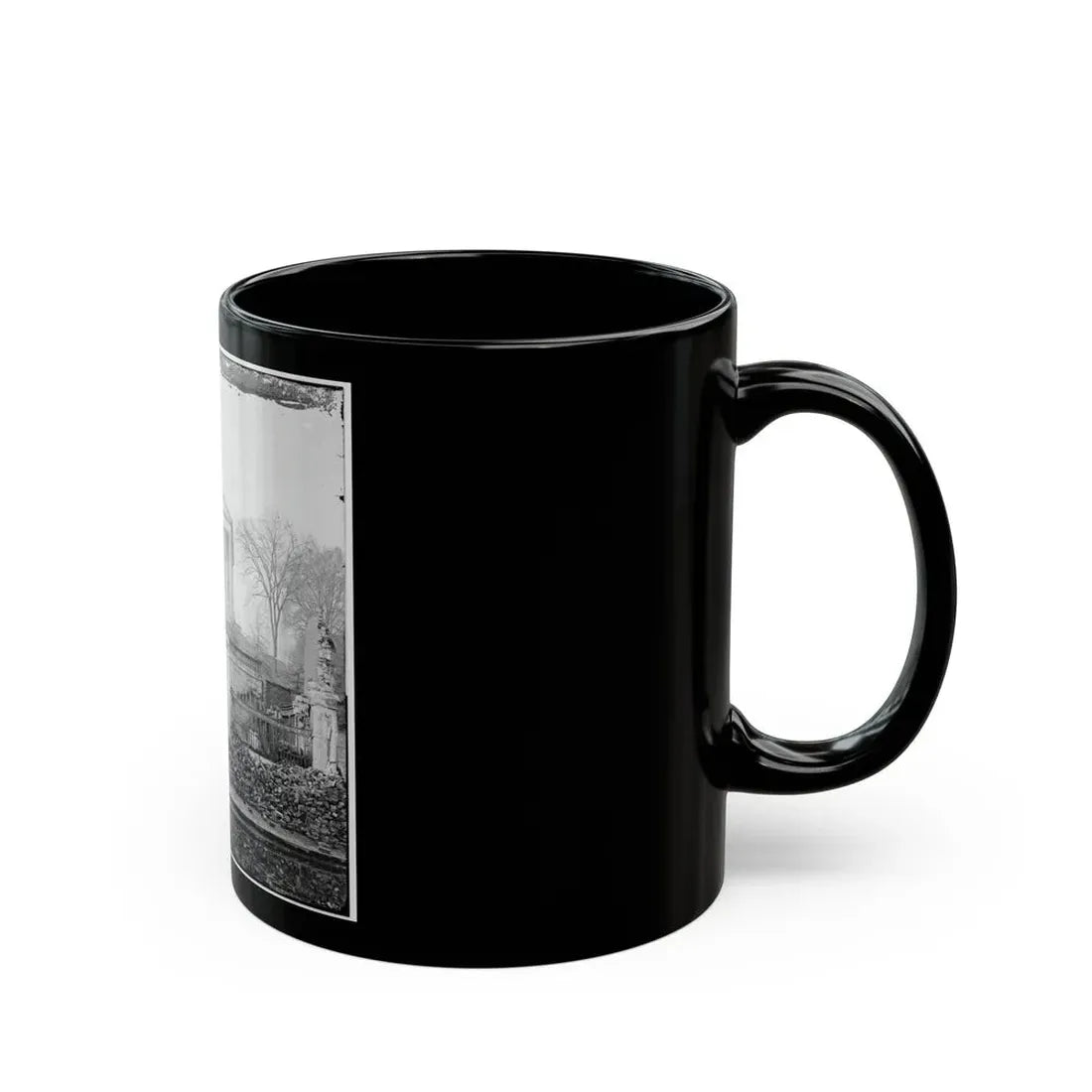 Richmond, Va. Custom House (Left) And Capitol (Center); Rubble In Street (U.S. Civil War) Black Coffee Mug - Go Mug Yourself