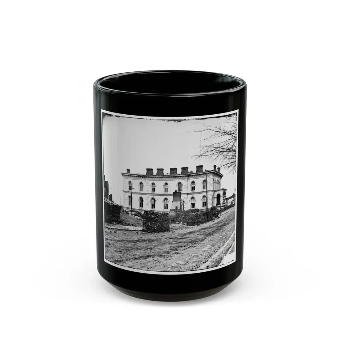 Richmond, Va. Custom House, Standing Among The Ruins (U.S. Civil War) Black Coffee Mug 15oz - Go Mug Yourself