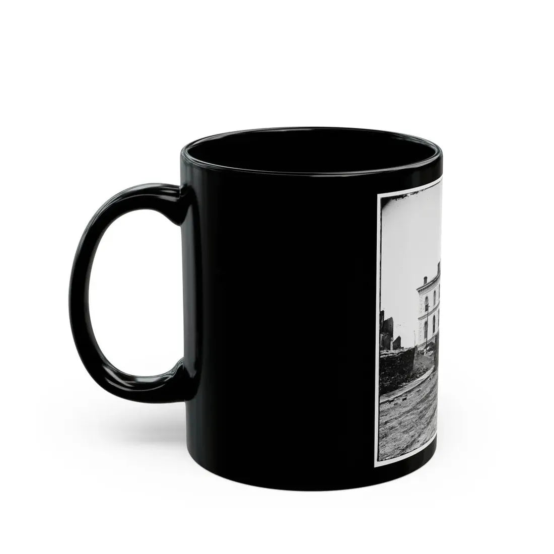 Richmond, Va. Custom House, Standing Among The Ruins (U.S. Civil War) Black Coffee Mug - Go Mug Yourself