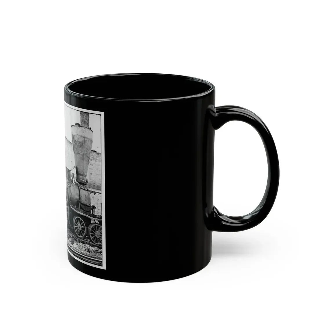 Richmond, Va. Damaged Locomotives (U.S. Civil War) Black Coffee Mug - Go Mug Yourself