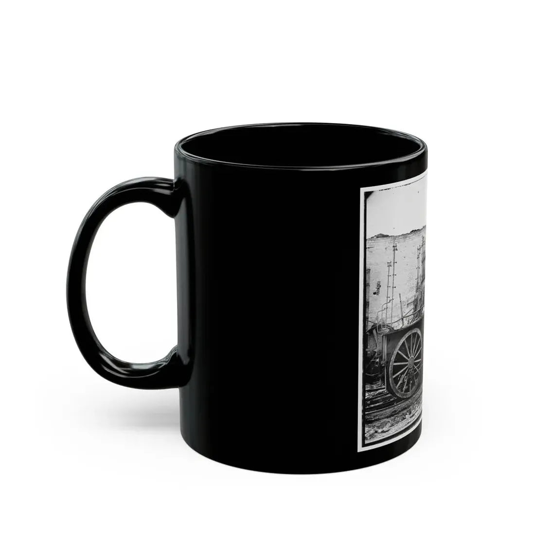 Richmond, Va. Damaged Locomotives (U.S. Civil War) Black Coffee Mug - Go Mug Yourself