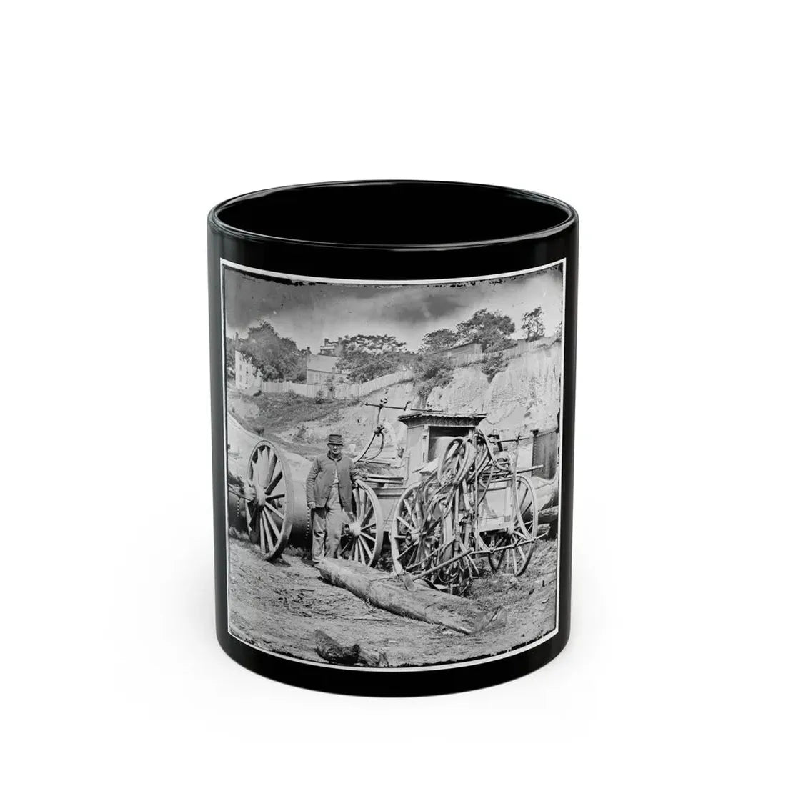 Richmond, Va. Fire Engine No. 3 (U.S. Civil War) Black Coffee Mug 11oz - Go Mug Yourself