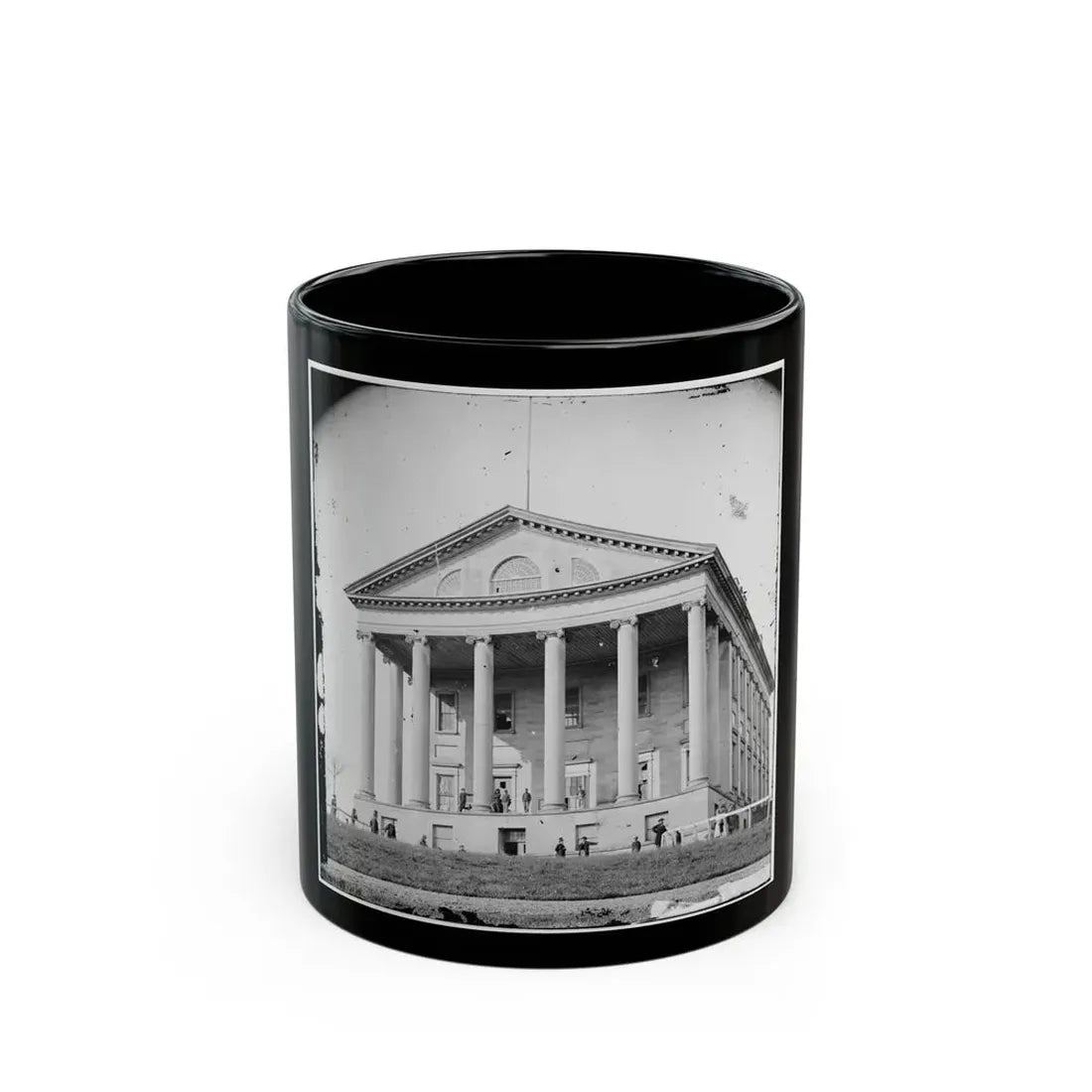 Richmond, Va. Front View Of Capitol (U.S. Civil War) Black Coffee Mug 11oz - Go Mug Yourself