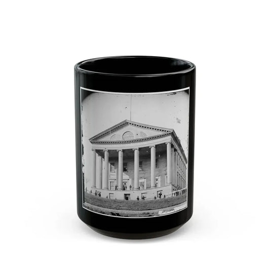 Richmond, Va. Front View Of Capitol (U.S. Civil War) Black Coffee Mug 15oz - Go Mug Yourself