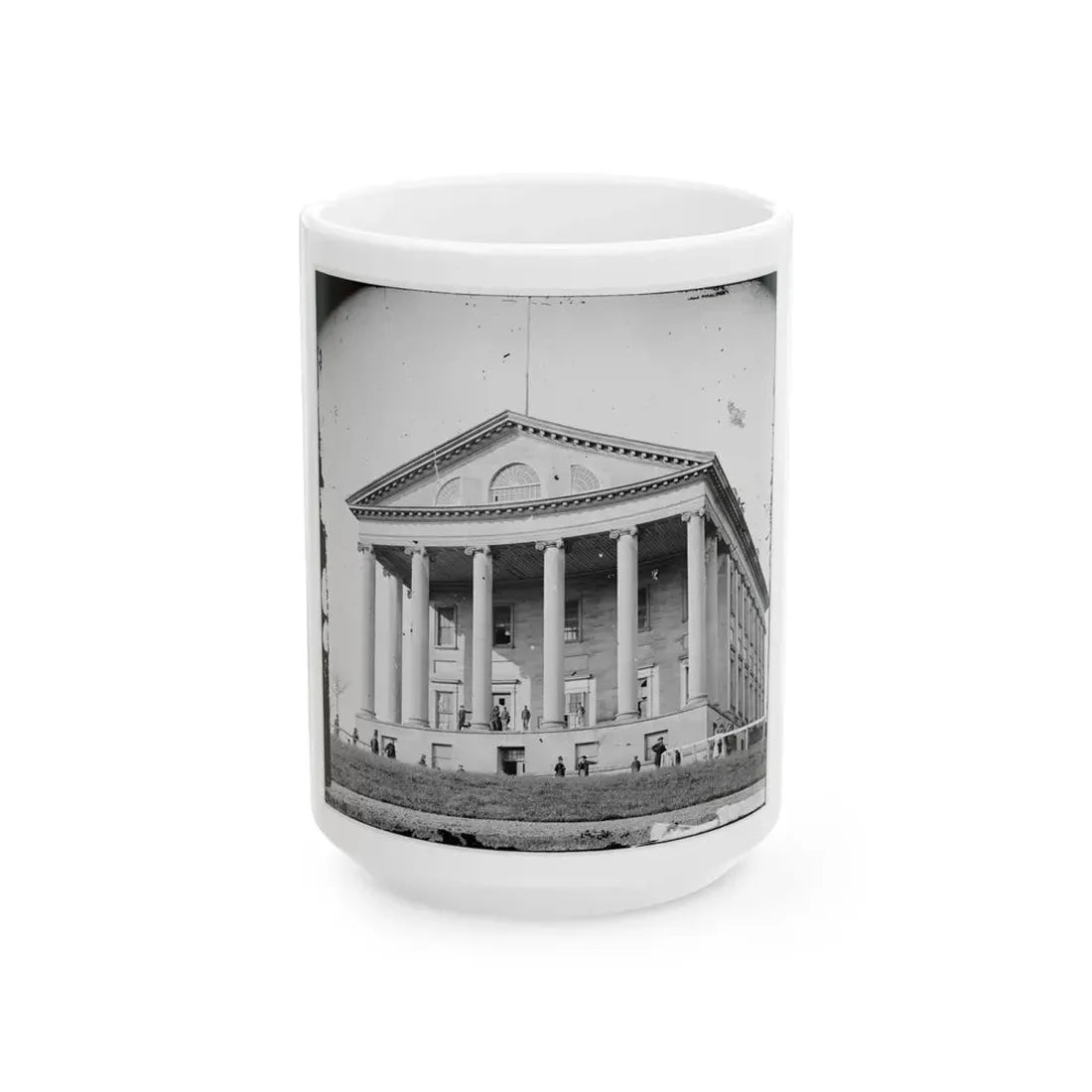 Richmond, Va. Front View Of Capitol (U.S. Civil War) White Coffee Mug 15oz - Go Mug Yourself