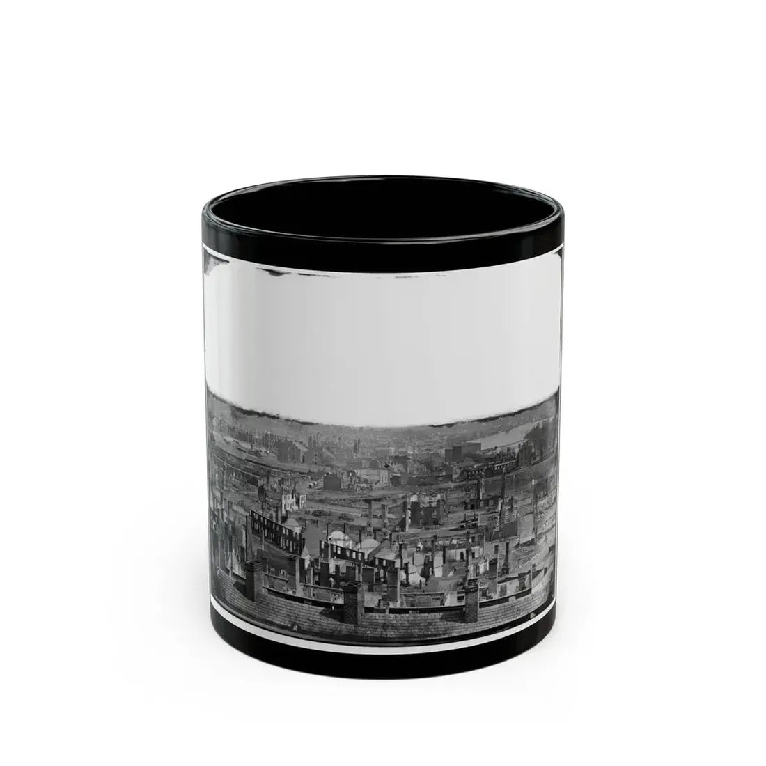 Richmond, Va. General View Of The Burned District (U.S. Civil War) Black Coffee Mug 11oz - Go Mug Yourself
