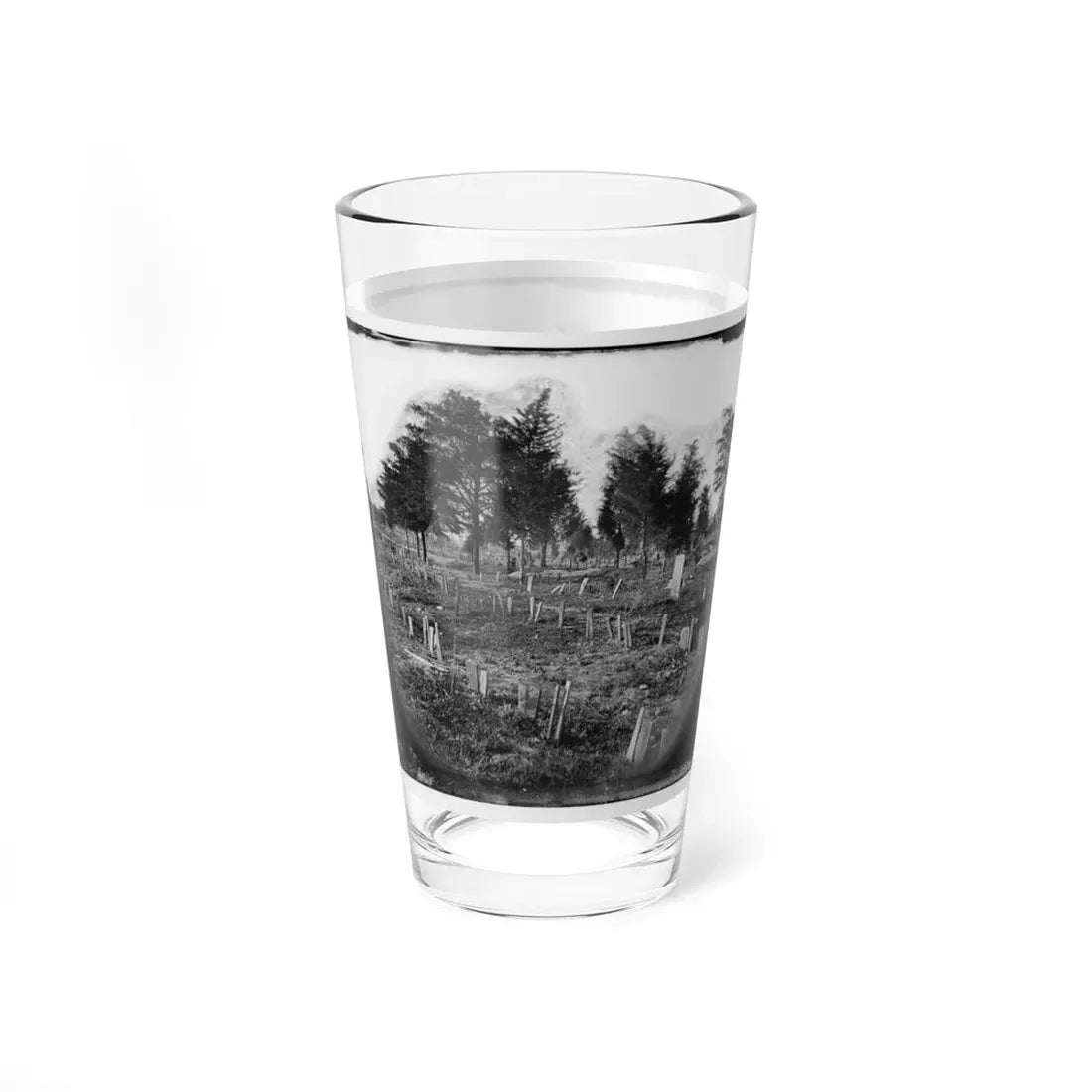 Richmond, Va. Graves Of Confederate Soldiers In Oakwood Cemetery, With Board Markers (U.S. Civil War) Pint Glass 16oz - Go Mug Yourself