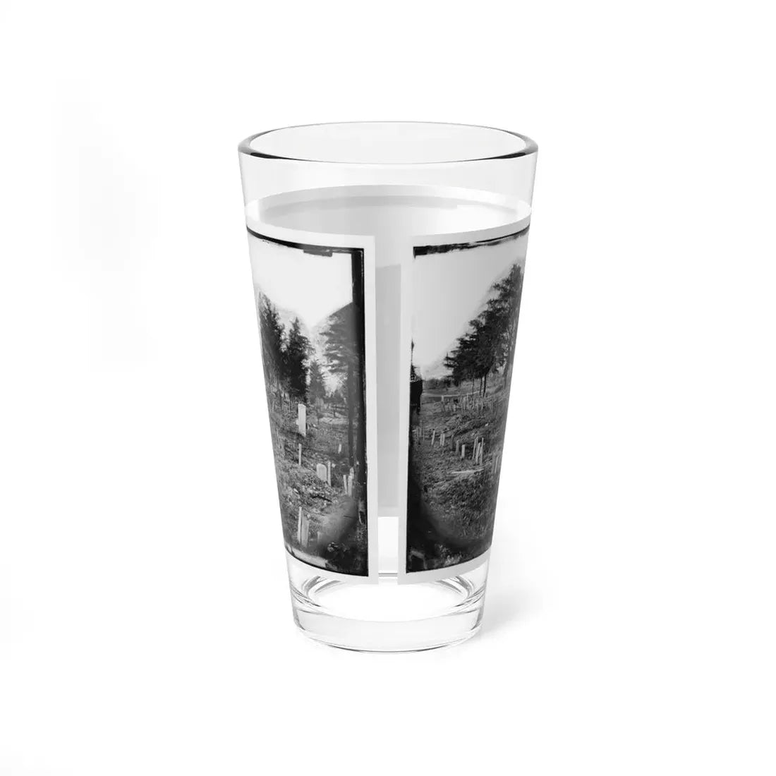 Richmond, Va. Graves Of Confederate Soldiers In Oakwood Cemetery, With Board Markers (U.S. Civil War) Pint Glass 16oz - Go Mug Yourself