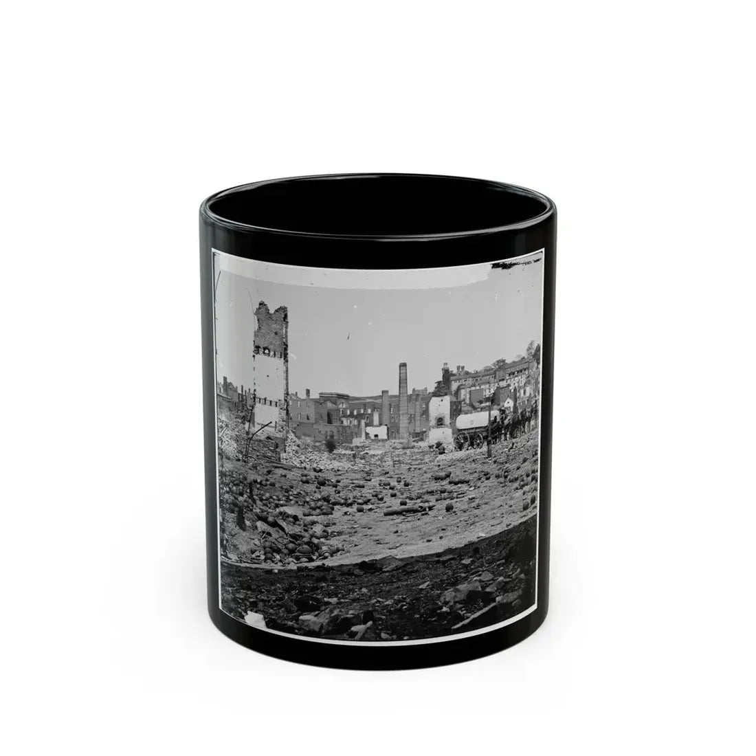 Richmond, Va. Grounds Of The Ruined Arsenal With Scattered Shot And Shell (U.S. Civil War) Black Coffee Mug 11oz - Go Mug Yourself