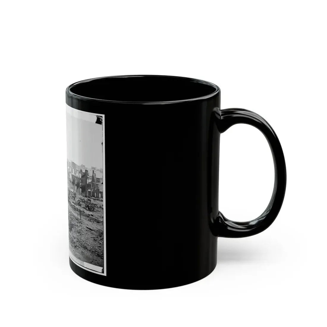 Richmond, Va. Guns And Ruined Buildings Near The Tredegar Iron Works (U.S. Civil War) Black Coffee Mug - Go Mug Yourself