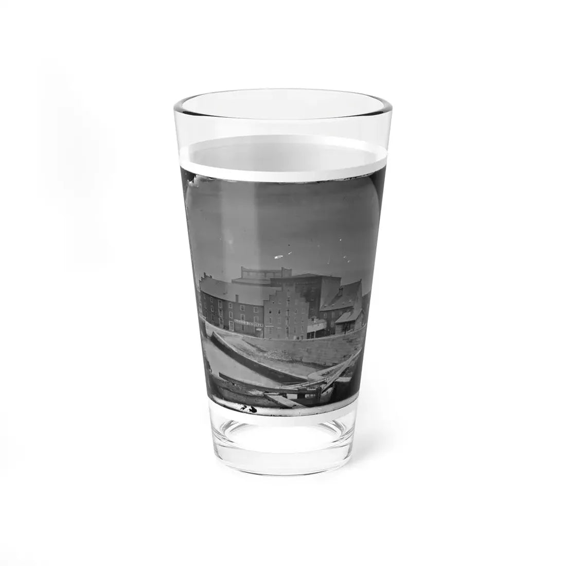 Richmond, Va. Haxall & Crenshaw's Flour Mill; Canal Lock In Foreground (U.S. Civil War) Pint Glass 16oz - Go Mug Yourself