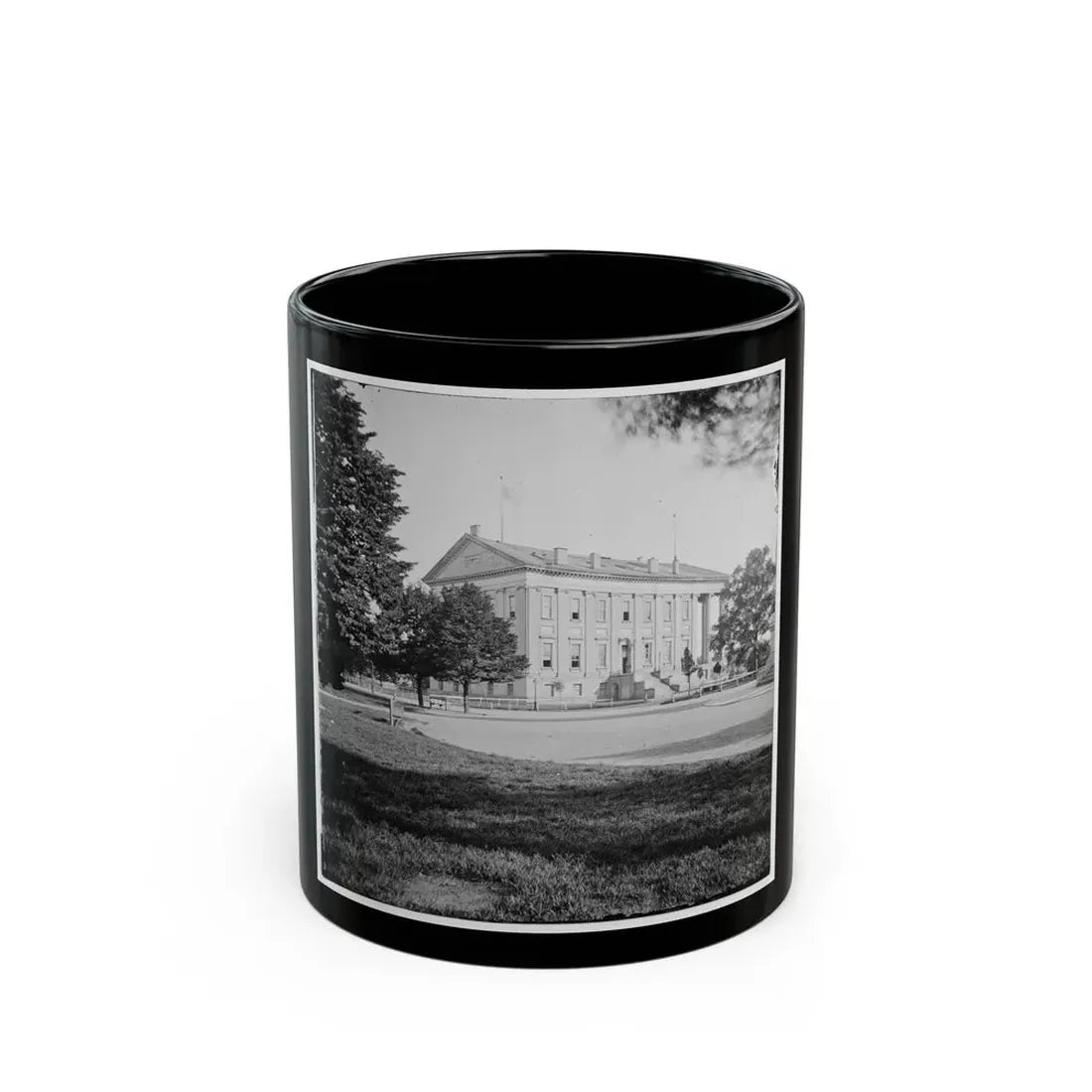 Richmond, Va. Left Side And Rear Of Capitol (U.S. Civil War) Black Coffee Mug 11oz - Go Mug Yourself