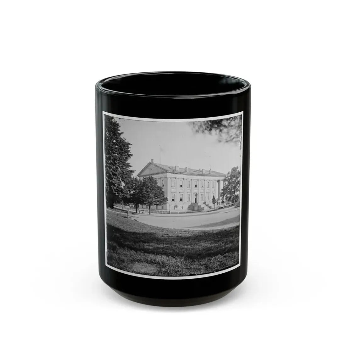 Richmond, Va. Left Side And Rear Of Capitol (U.S. Civil War) Black Coffee Mug 15oz - Go Mug Yourself