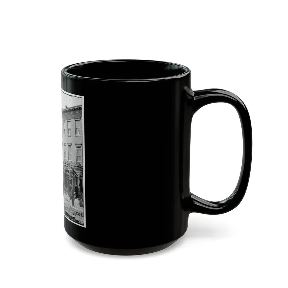 Richmond, Va. New York Newspaper Correspondents' Row (Between 4th And 5th Streets) (U.S. Civil War) Black Coffee Mug - Go Mug Yourself