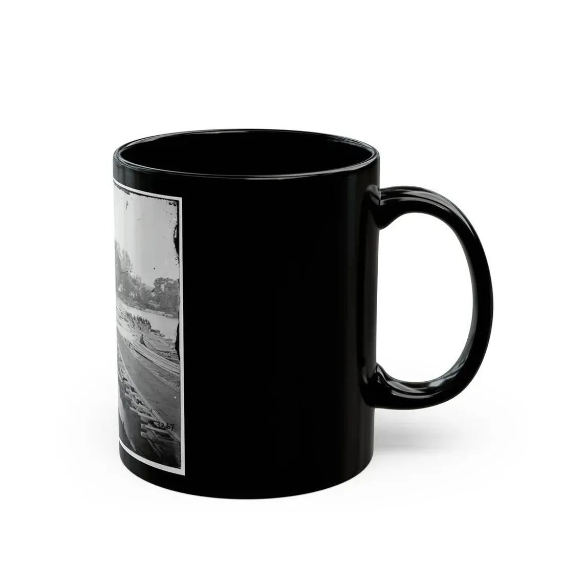 Richmond, Va. Pontoon Bridges Across The James, Looking Toward Manchester (U.S. Civil War) Black Coffee Mug - Go Mug Yourself