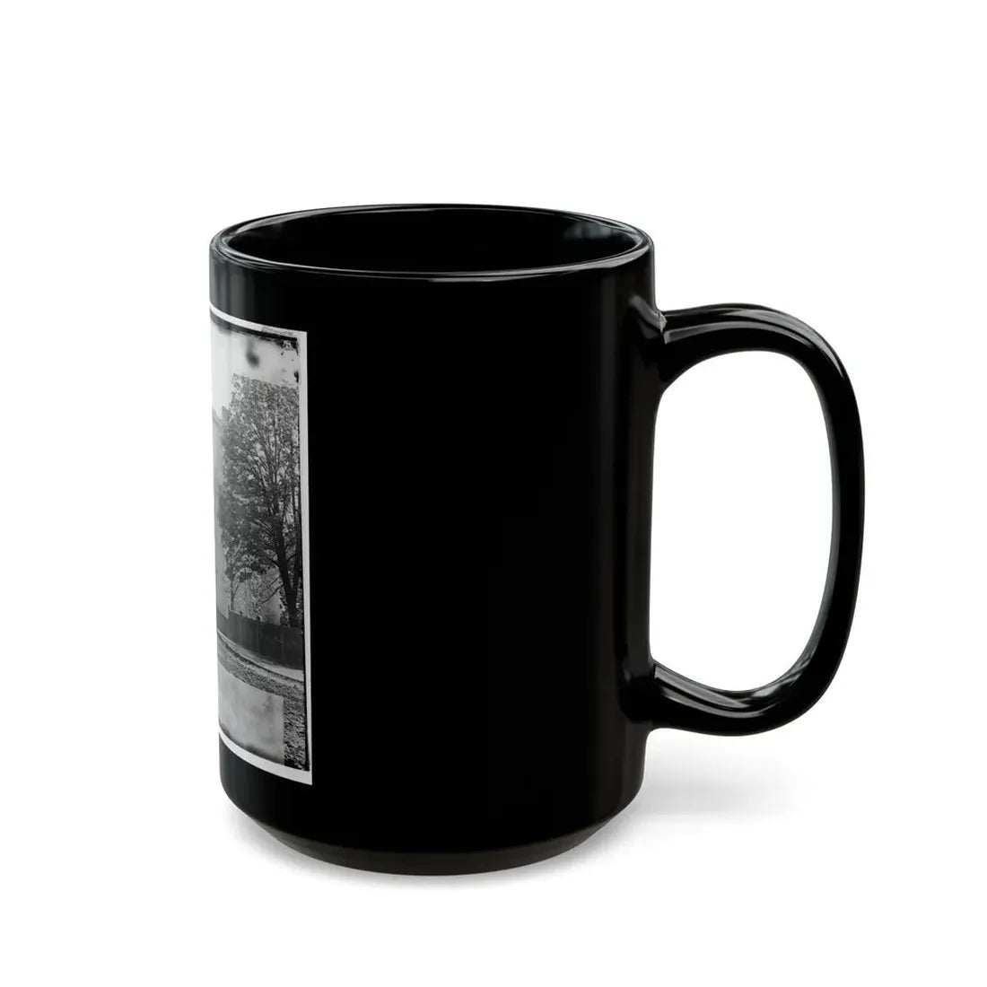 Richmond, Va. Residence Of Jefferson Davis (1201 East Clay Street); A Closer View (U.S. Civil War) Black Coffee Mug - Go Mug Yourself