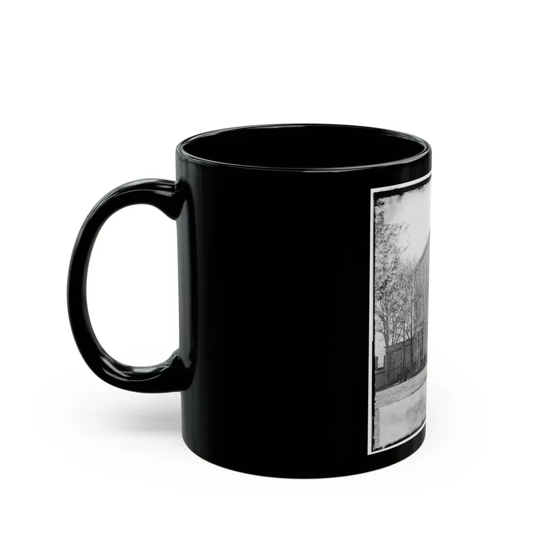 Richmond, Va. Residence Of Jefferson Davis (1201 East Clay Street); A Closer View (U.S. Civil War) Black Coffee Mug - Go Mug Yourself