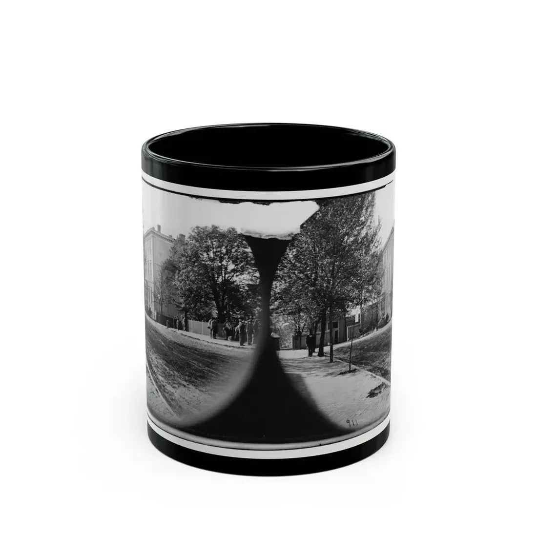 Richmond, Va. Residence Of Jefferson Davis (1201 East Clay Street) (U.S. Civil War) Black Coffee Mug 11oz - Go Mug Yourself