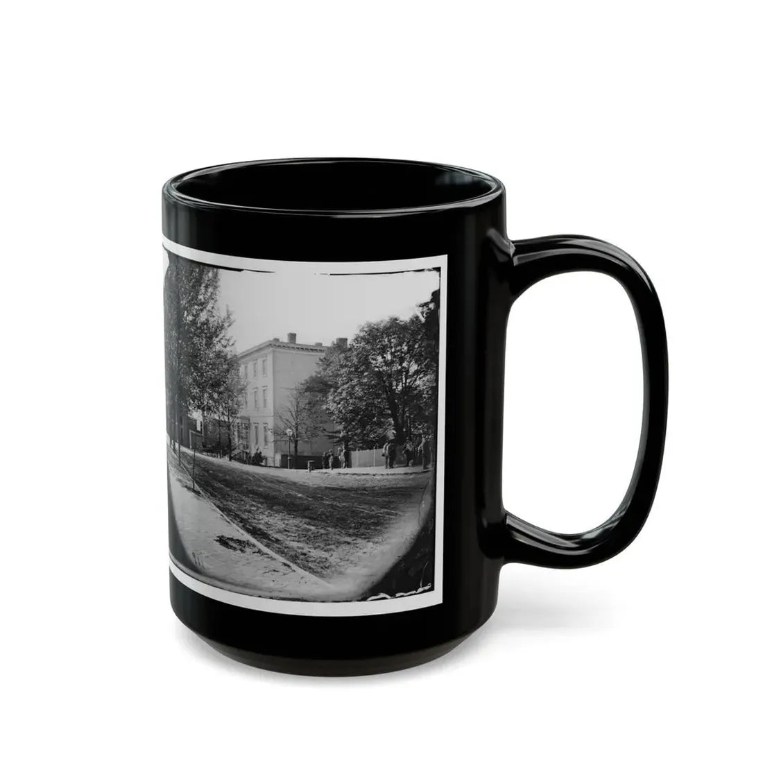 Richmond, Va. Residence Of Jefferson Davis (1201 East Clay Street) (U.S. Civil War) Black Coffee Mug - Go Mug Yourself