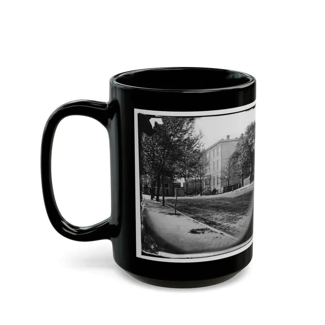 Richmond, Va. Residence Of Jefferson Davis (1201 East Clay Street) (U.S. Civil War) Black Coffee Mug - Go Mug Yourself