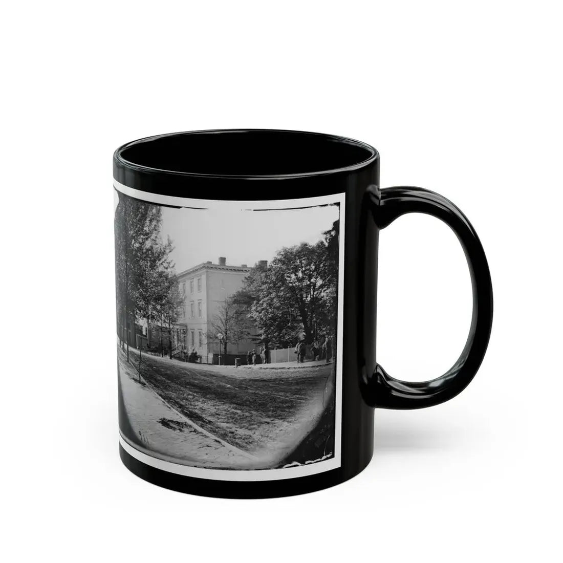 Richmond, Va. Residence Of Jefferson Davis (1201 East Clay Street) (U.S. Civil War) Black Coffee Mug - Go Mug Yourself