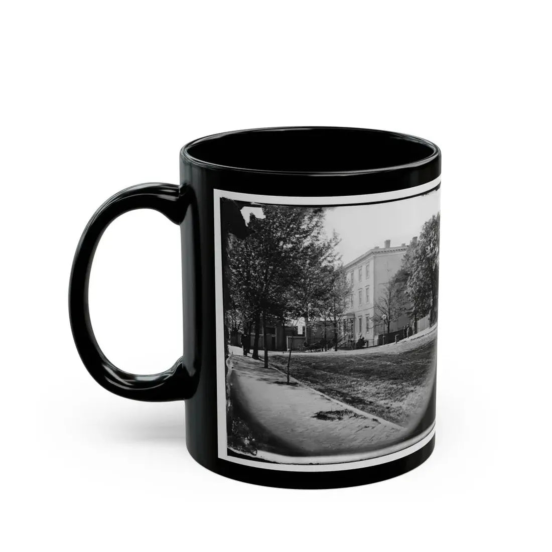 Richmond, Va. Residence Of Jefferson Davis (1201 East Clay Street) (U.S. Civil War) Black Coffee Mug - Go Mug Yourself
