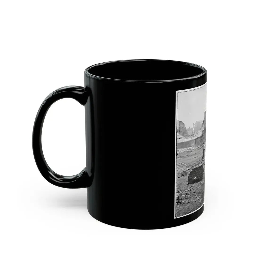 Richmond, Va. Ruined Buildings In The Burned District; Another View (U.S. Civil War) Black Coffee Mug - Go Mug Yourself