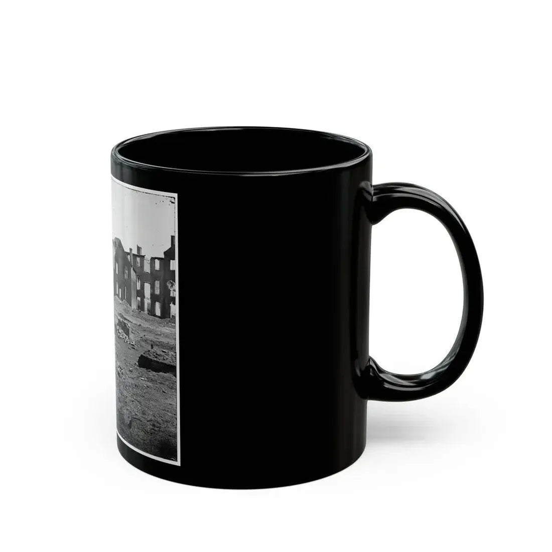 Richmond, Va. Ruined Buildings In The Burned District; Another View (U.S. Civil War) Black Coffee Mug - Go Mug Yourself
