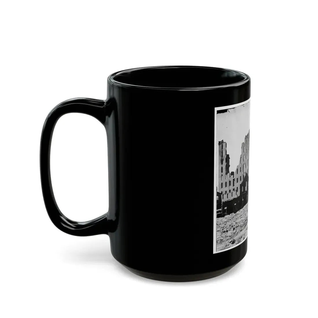 Richmond, Va. Ruined Buildings In The Burned District (U.S. Civil War) Black Coffee Mug - Go Mug Yourself