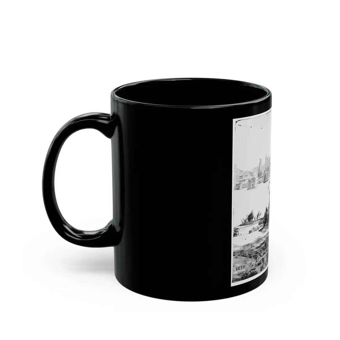 Richmond, Va. Ruins Of Mayo's Bridge; The City Beyond (U.S. Civil War) Black Coffee Mug - Go Mug Yourself