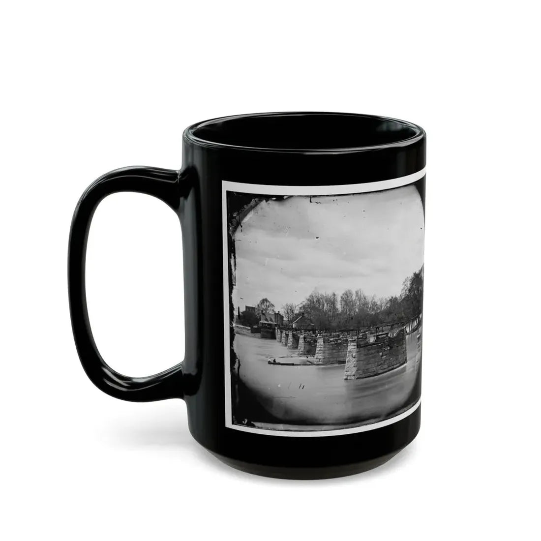 Richmond, Va. Ruins Of Mayo's Bridge (U.S. Civil War) Black Coffee Mug - Go Mug Yourself