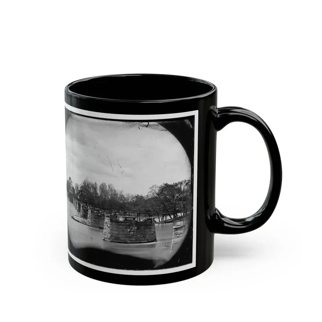 Richmond, Va. Ruins Of Mayo's Bridge (U.S. Civil War) Black Coffee Mug - Go Mug Yourself