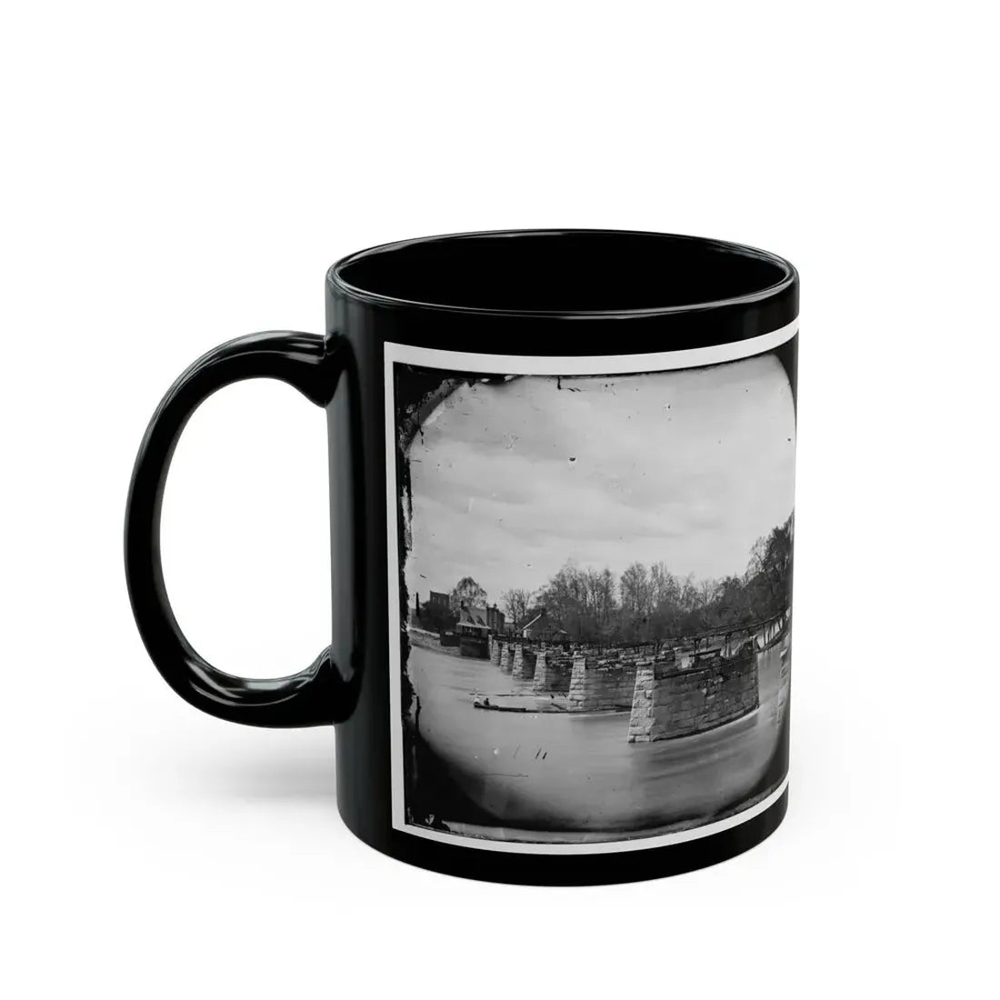 Richmond, Va. Ruins Of Mayo's Bridge (U.S. Civil War) Black Coffee Mug - Go Mug Yourself