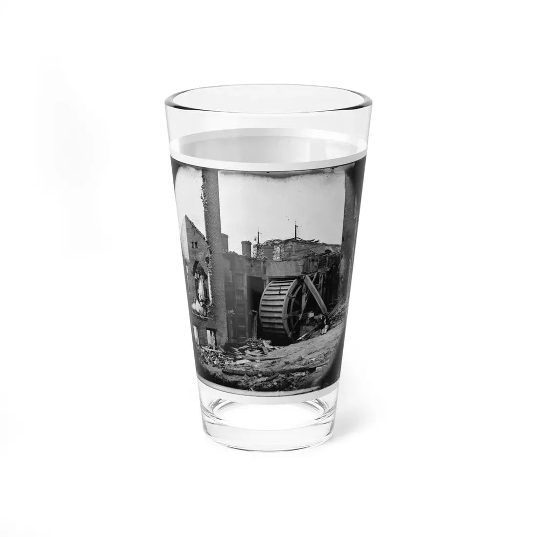 Richmond, Va. Ruins Of Paper Mill With Water-Wheel; Another View (U.S. Civil War) Pint Glass 16oz - Go Mug Yourself