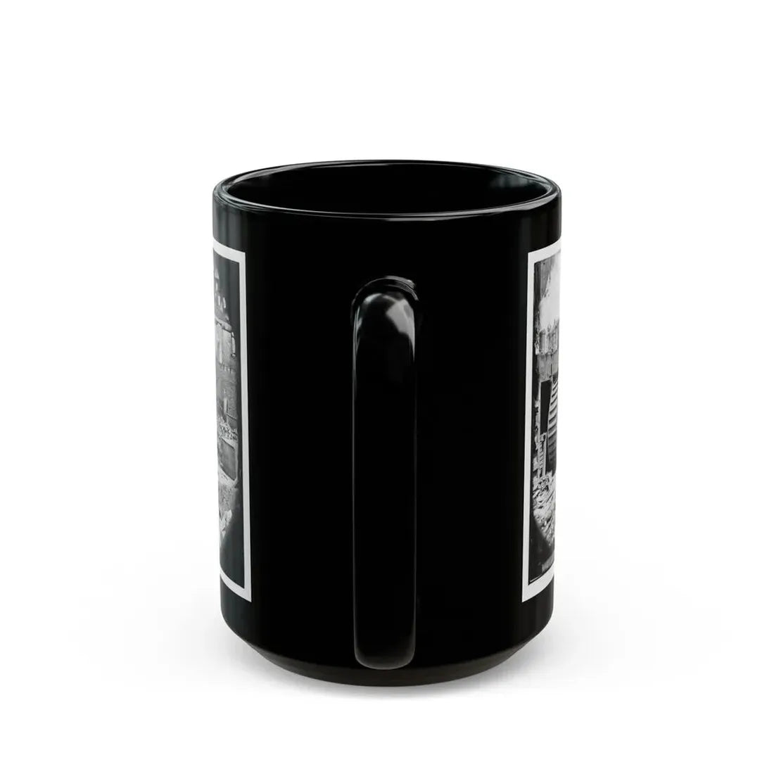 Richmond, Va. Ruins Of Paper Mill With Water-Wheel (U.S. Civil War) Black Coffee Mug - Go Mug Yourself