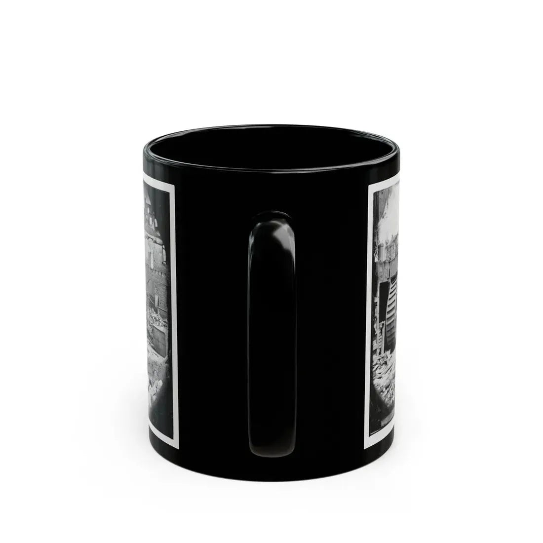 Richmond, Va. Ruins Of Paper Mill With Water-Wheel (U.S. Civil War) Black Coffee Mug - Go Mug Yourself