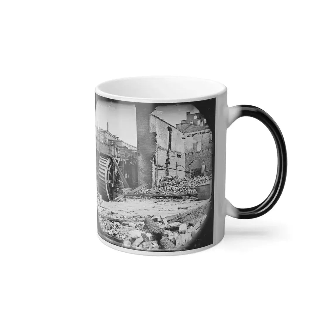 Richmond, Va. Ruins of Paper Mill With Water-Wheel (U.S. Civil War) Color Changing Coffee Mug 11oz - Go Mug Yourself
