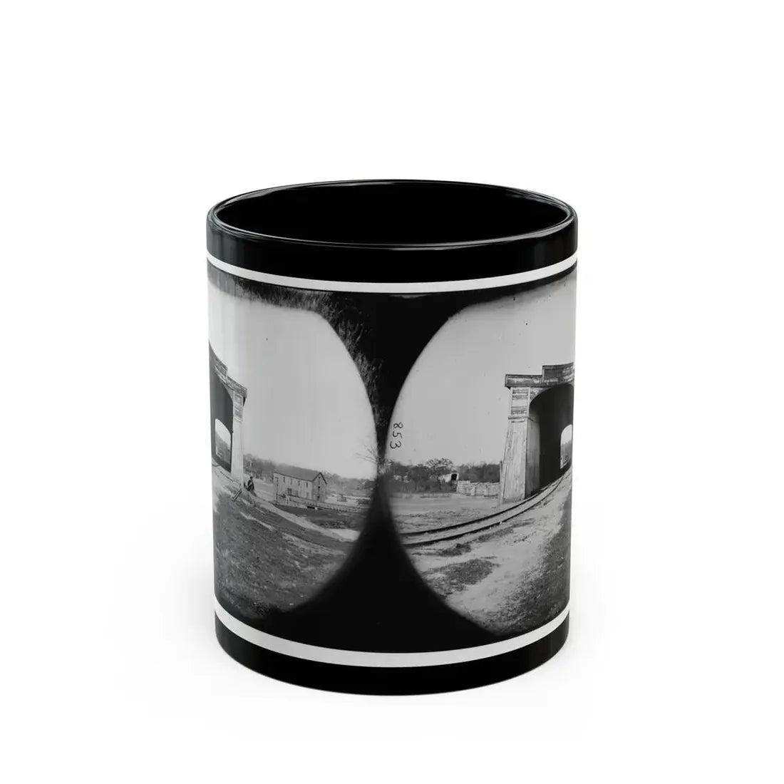 Richmond, Va. Ruins Of Richmond & Danville Railroad Bridge (U.S. Civil War) Black Coffee Mug 11oz - Go Mug Yourself