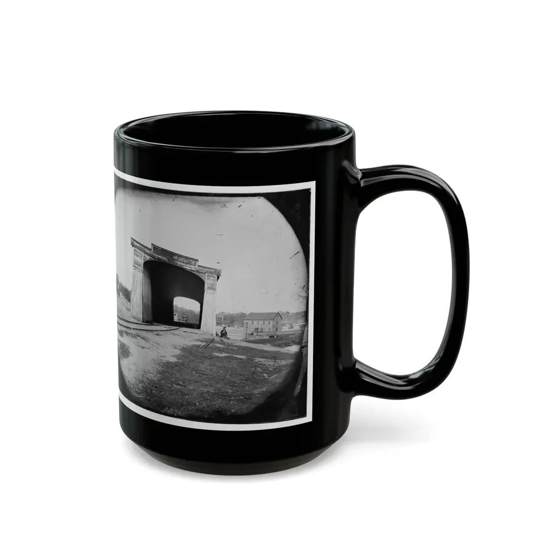 Richmond, Va. Ruins Of Richmond & Danville Railroad Bridge (U.S. Civil War) Black Coffee Mug - Go Mug Yourself
