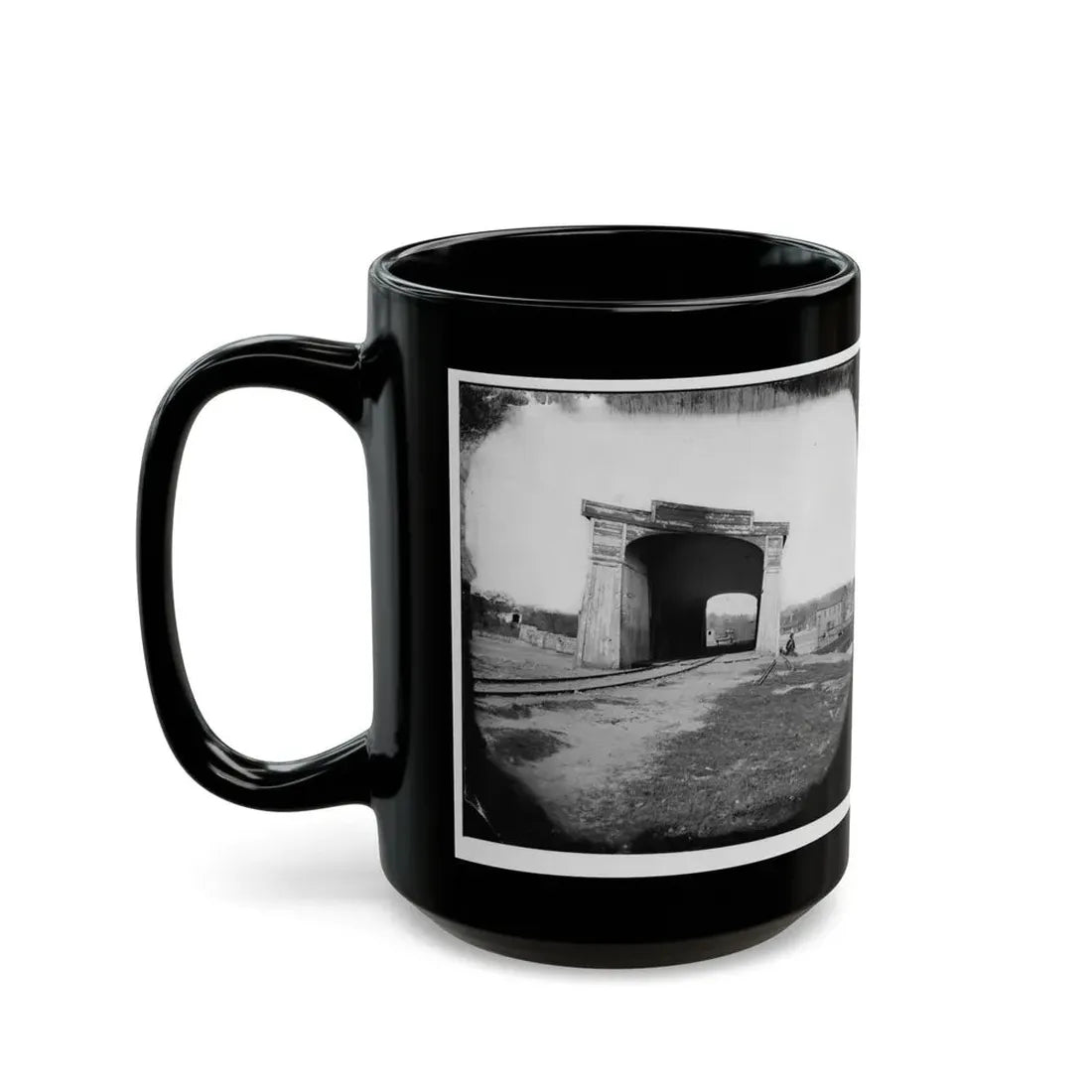 Richmond, Va. Ruins Of Richmond & Danville Railroad Bridge (U.S. Civil War) Black Coffee Mug - Go Mug Yourself