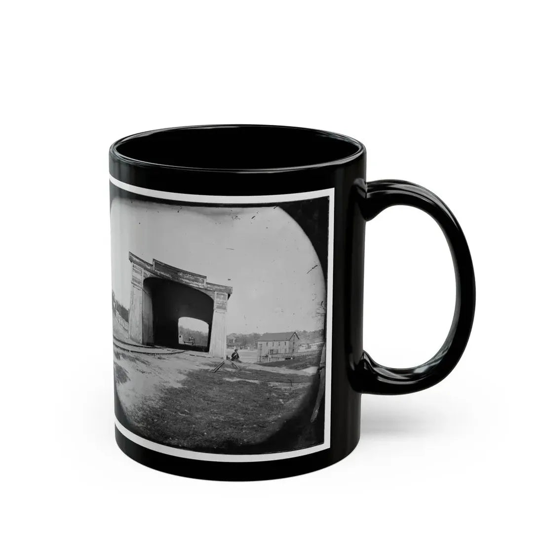 Richmond, Va. Ruins Of Richmond & Danville Railroad Bridge (U.S. Civil War) Black Coffee Mug - Go Mug Yourself