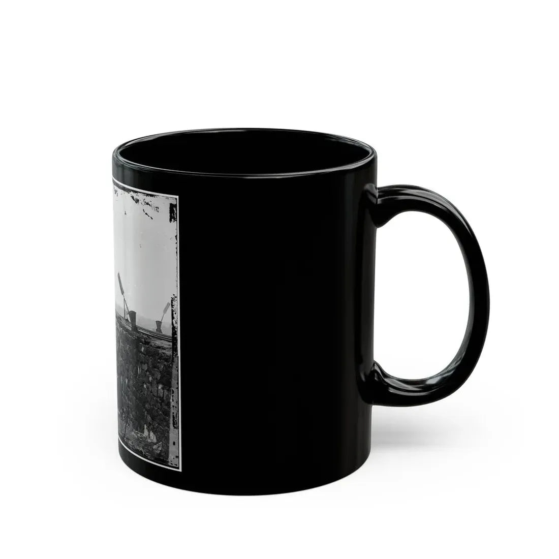 Richmond, Va. Ruins Of Richmond & Petersburg Railroad Bridge (U.S. Civil War) Black Coffee Mug - Go Mug Yourself