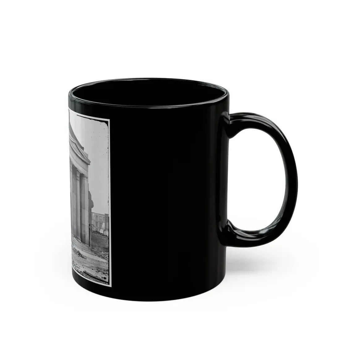 Richmond, Va. Ruins Of The Exchange Bank (Main Street) With The Facade Nearly Intact (U.S. Civil War) Black Coffee Mug - Go Mug Yourself